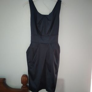 Juniors Navy Blue satin finish dress